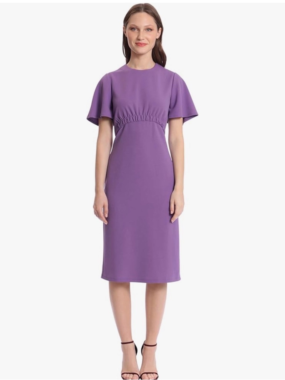 Donna Morgan Women's Elastic Empire Waist Dress